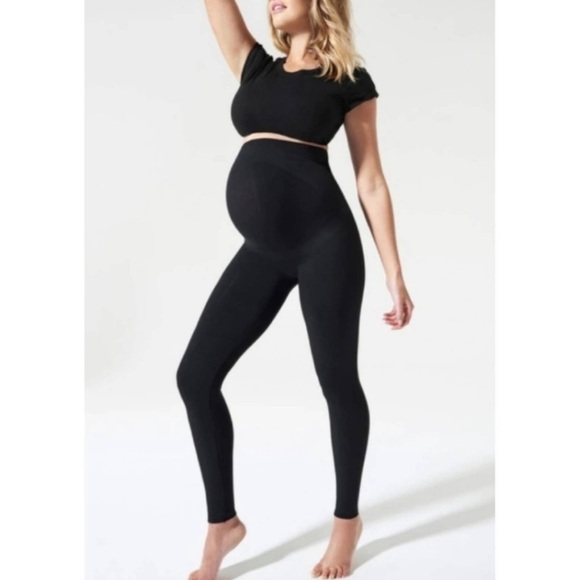 BLANQI Everyday Maternity Belly Support Leggings Black Size Medium Pregnancy - Picture 1 of 8